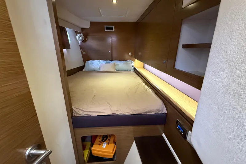 Ohana Yacht Photos Pics Cozy cabin interior of 2015 Fountaine Pajot Summerland 40 LC yacht.
