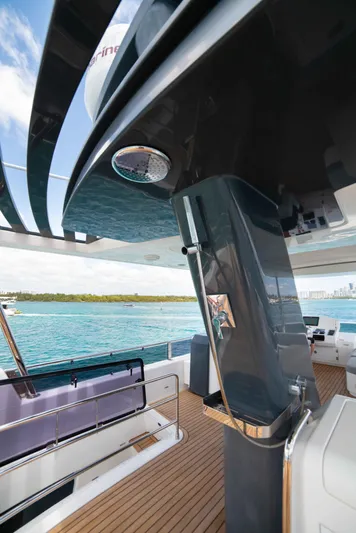Sand Bar Yacht Photos Pics 2018 Sirena 64 yacht deck with ocean view and modern design.