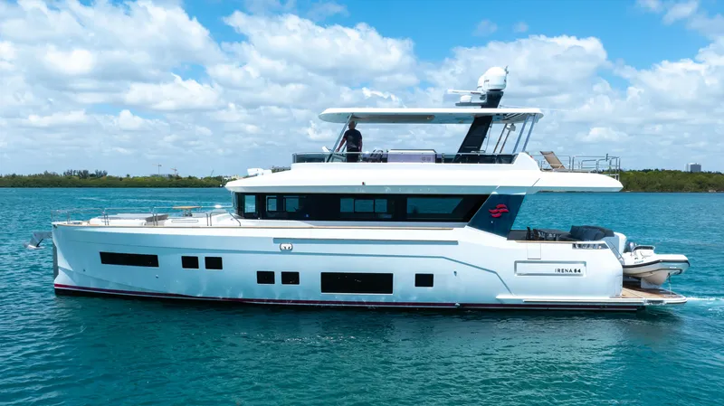 Sand Bar Yacht Photos Pics 2018 Sirena 64 yacht cruising on a sunny day.
