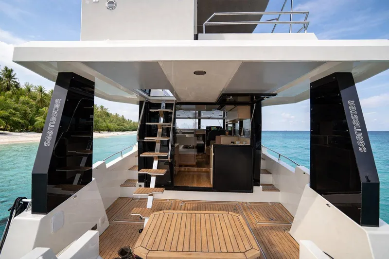  Yacht Photos Pics 2026 Cobra Yachts Seamaster 45, luxury yacht interior with ocean view and modern design.