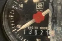 Audacity Yacht Photos Pics Close-up of a VDO engine hour meter showing 13021 hours on a 1990 Broward Raised Pilothouse MY.