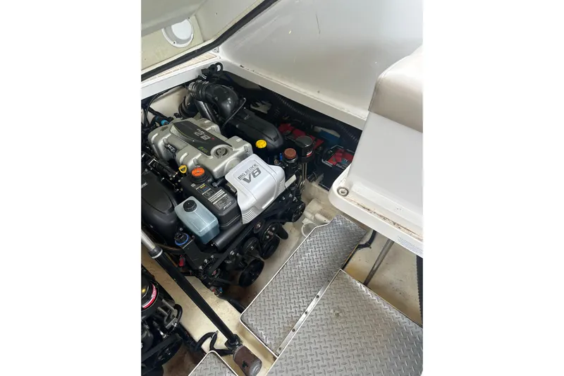  Yacht Photos Pics Engine compartment of 2016 Formula 330 Crossover Bowrider with V8 engine.