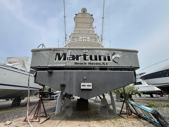 Martuni Yacht Photos Pics 2002 Luhrs 40 Open boat named "Martuni" in dry dock at Beach Haven, NJ.
