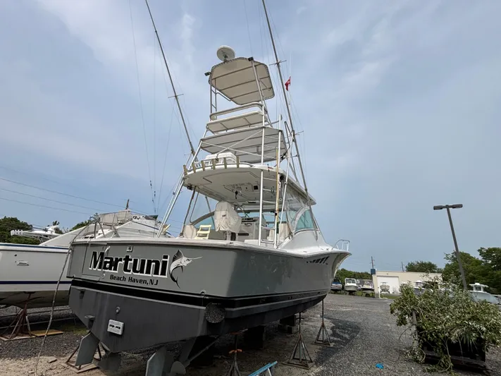 Martuni Yacht Photos Pics 2002 Luhrs 40 Open boat on dry dock, Beach Haven, NJ.