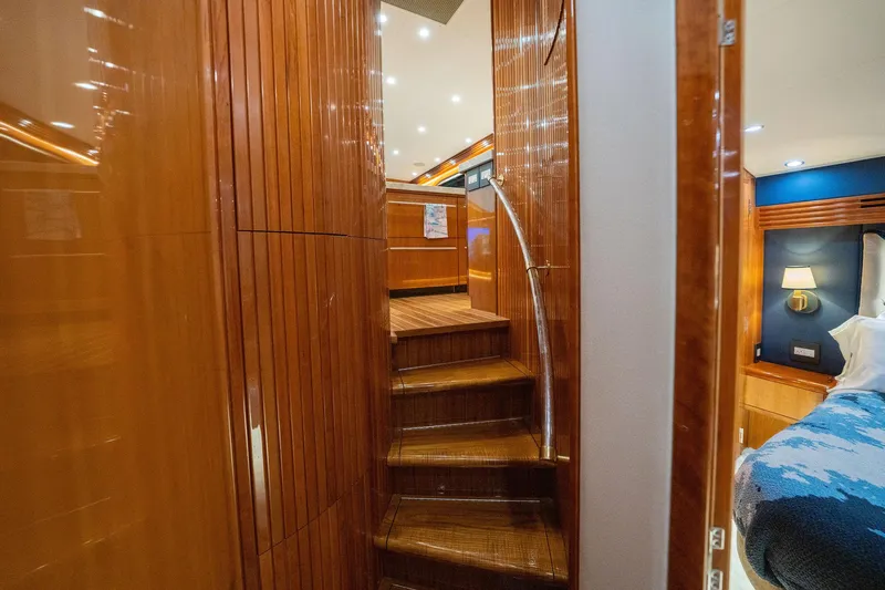 Ventura Yacht Photos Pics Stairs Down to Staterooms