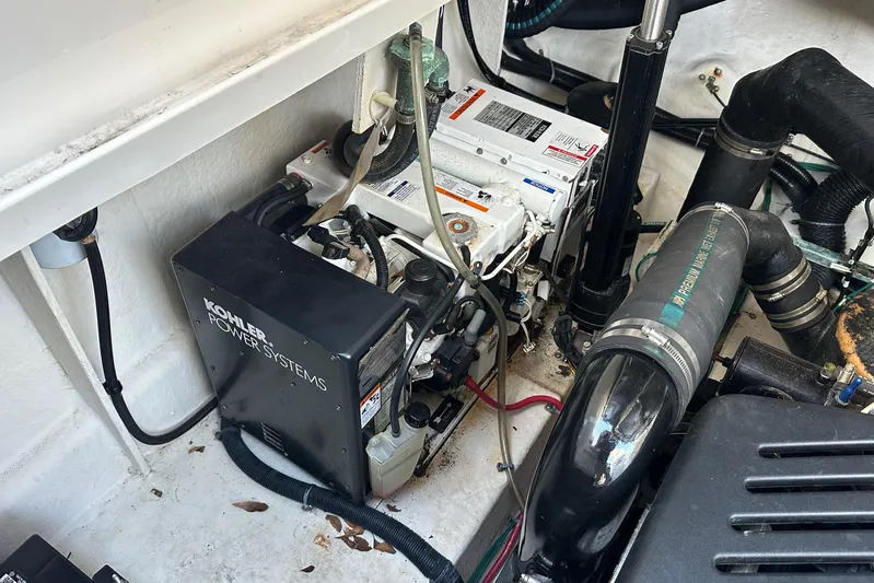  Yacht Photos Pics Engine compartment of a 2006 Sea Ray 340 Sundancer with Kohler power systems.