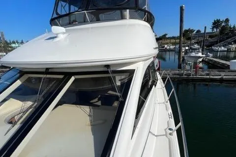 Her Idea Yacht Photos Pics 2005 Meridian 381 yacht docked at a marina.