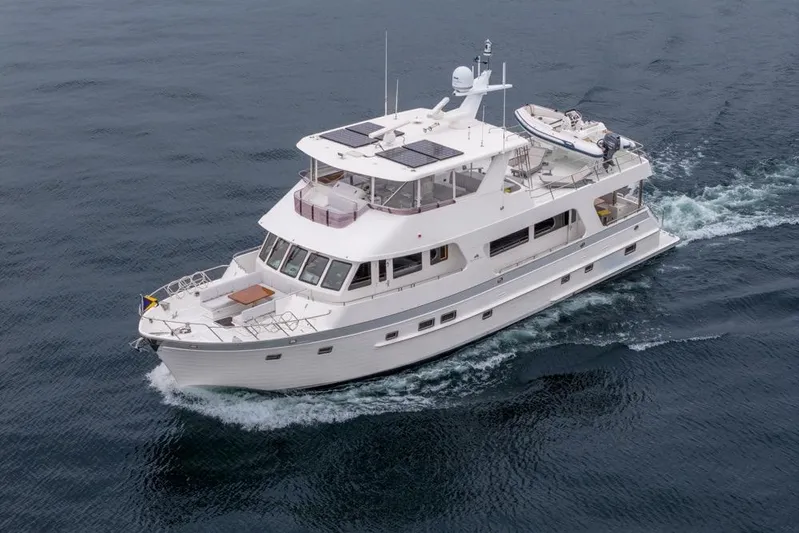 Smile Smile Smile Yacht Photos Pics 2022 Outer Reef Yachts 720 Motor Yacht cruising on open water.