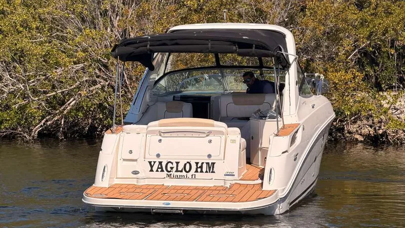  Yacht Photos Pics 2010 Sea Ray Sundancer 310 boat on calm water.