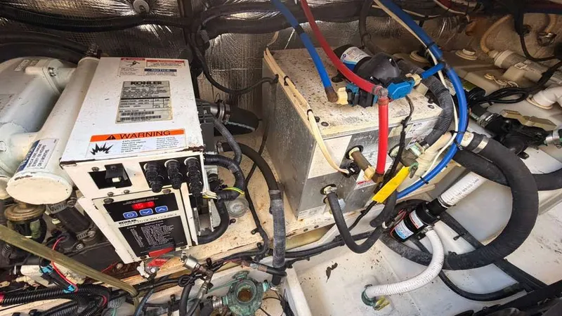  Yacht Photos Pics Engine compartment of 2010 Sea Ray Sundancer 310.