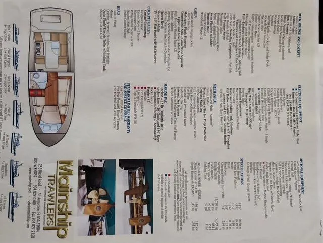  Yacht Photos Pics Brochure for 2010 Mainship Pilot 31, featuring layout and specifications.