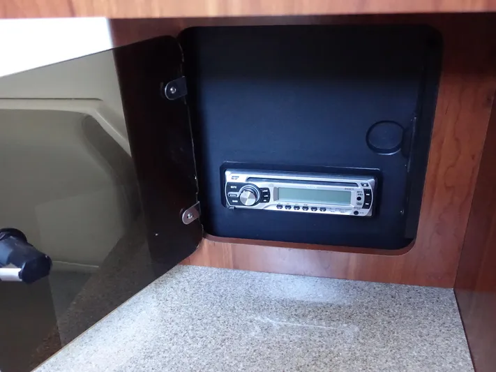  Yacht Photos Pics Boat interior with stereo system in a Regulator 41, 2016 model.