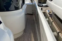 Luxurious Custom Line Navetta 33 yacht deck with ocean view, 2010 model.