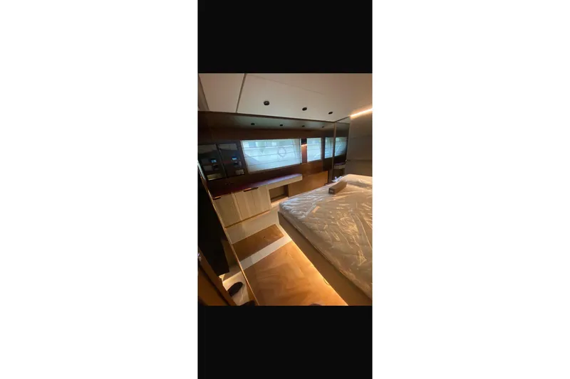  Yacht Photos Pics Luxurious interior of 2023 Ferretti Yachts 780, featuring modern design and elegant furnishings.