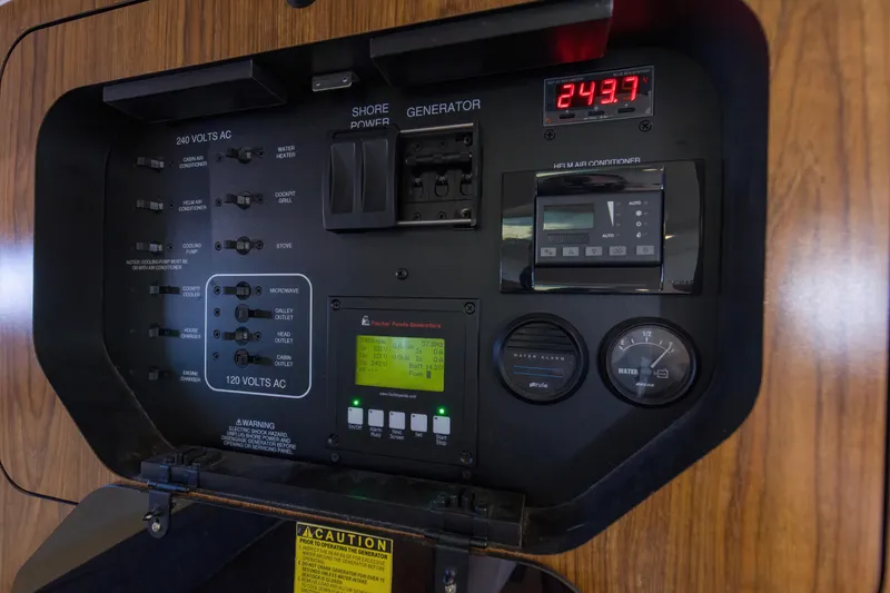 Still Noodling Yacht Photos Pics 2012 Pursuit 345 Offshore Power Panel in Cabin