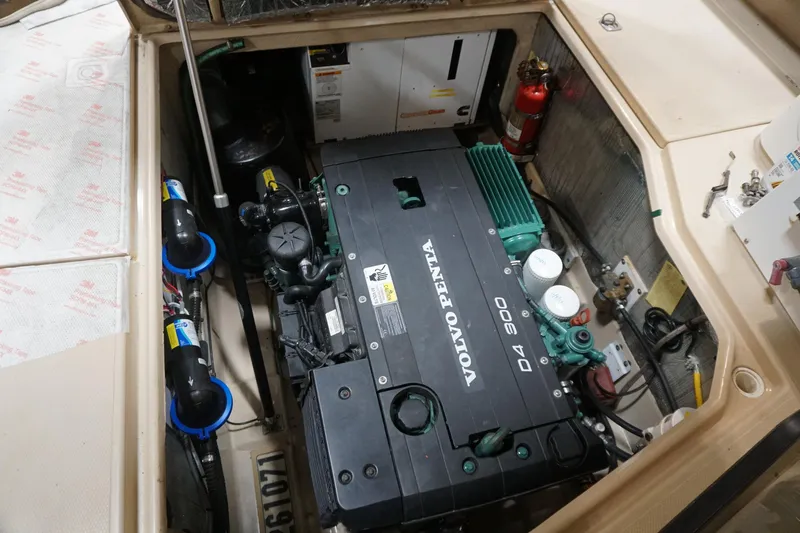  Yacht Photos Pics Engine compartment of 2013 Ranger Tugs S-31 with Volvo Penta D4 300 engine.