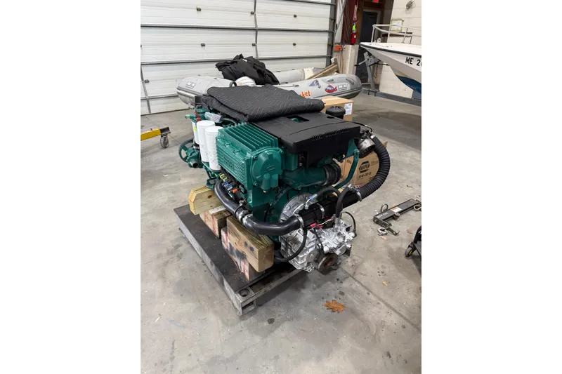  Yacht Photos Pics Engine removed for service work and new engine mounts etc.
