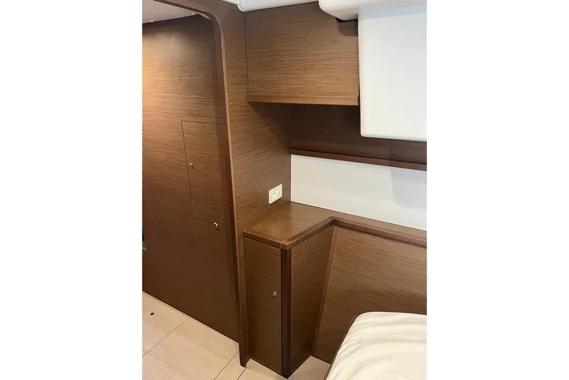  Yacht Photos Pics Interior of 2018 Lagoon 450 F yacht with wooden cabinetry and modern design.