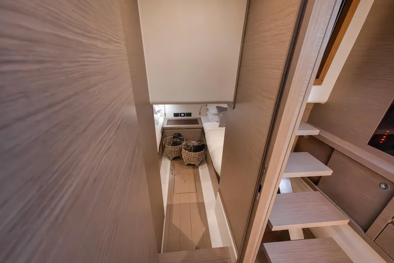  Yacht Photos Pics Interior of 2022 Pardo Yachts 43, featuring modern design and cozy cabin space.