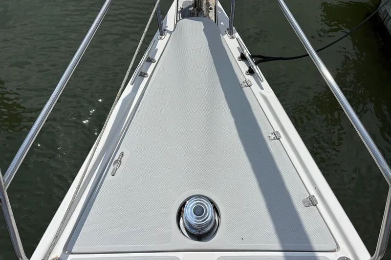  Yacht Photos Pics Bow of 2006 Catalina 42 MkII sailboat Anchor Locker