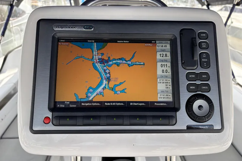  Yacht Photos Pics Raymarine E90W navigation display on 2006 Catalina 42 MkII sailboat.