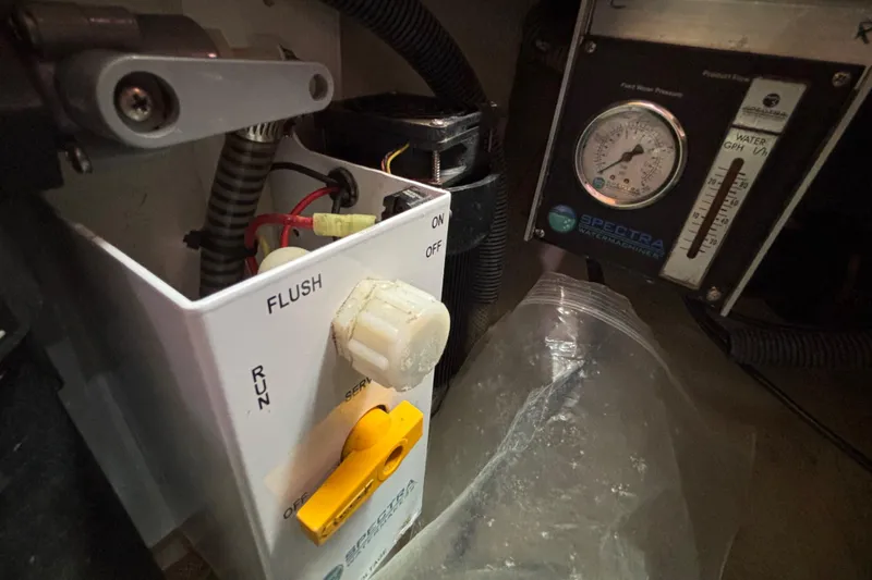  Yacht Photos Pics Control panel and gauge of a 2006 Catalina 42 MkII yacht watermaker system.