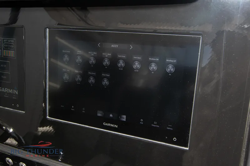 Yacht Photos Pics Garmin display on Fountain 32 NX boat, 2022 model.