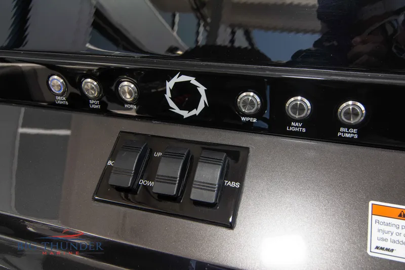  Yacht Photos Pics Control panel of Fountain 32 NX boat, 2022 model.