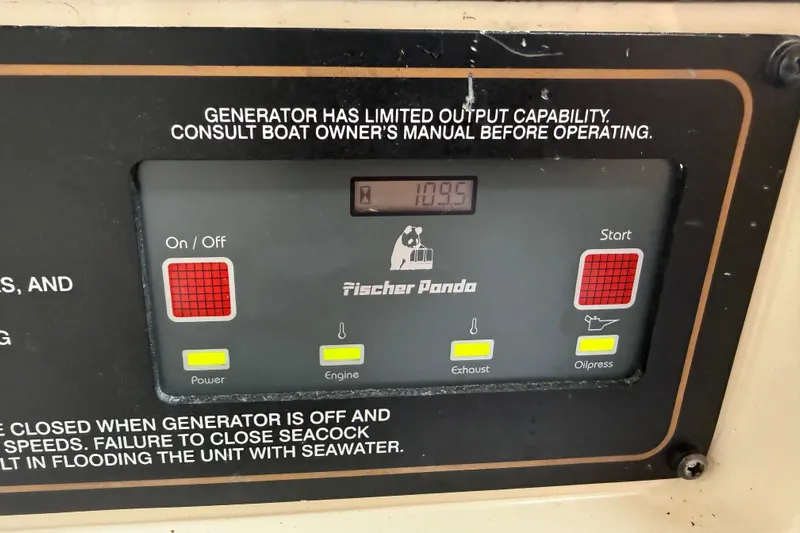  Yacht Photos Pics Fischer Panda generator control panel on 2009 Grady-White Marlin 300 boat.