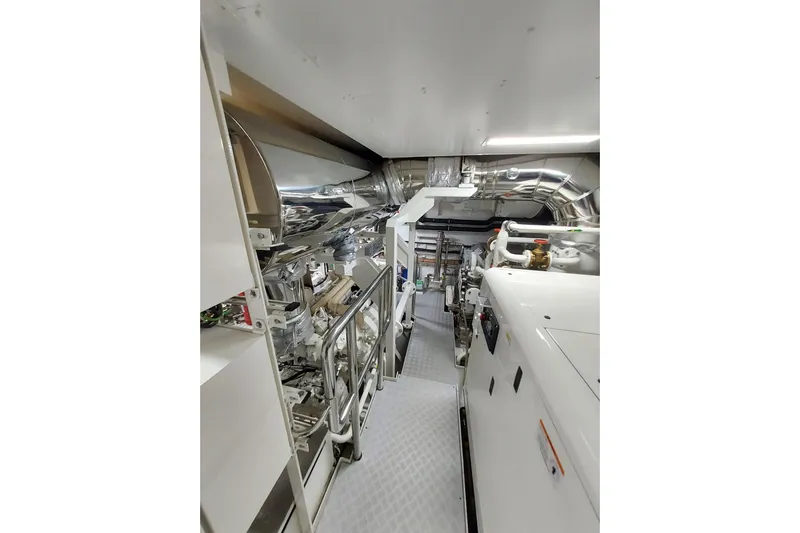  Yacht Photos Pics Engine room of 2022 Benetti B.NOW yacht, featuring modern equipment and sleek design.