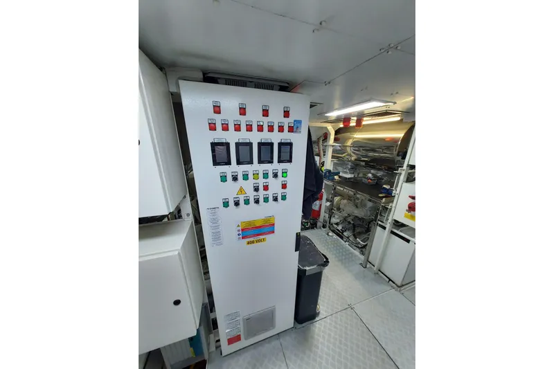  Yacht Photos Pics Control panel in Benetti B.NOW yacht engine room, 2022 model.