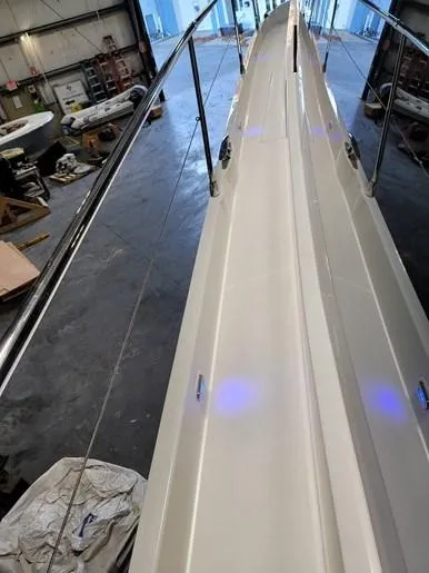  Yacht Photos Pics 2016 Prestige 560 yacht in a shipyard.