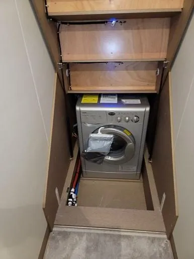  Yacht Photos Pics Washing machine in a 2016 Prestige 560 motorhome.