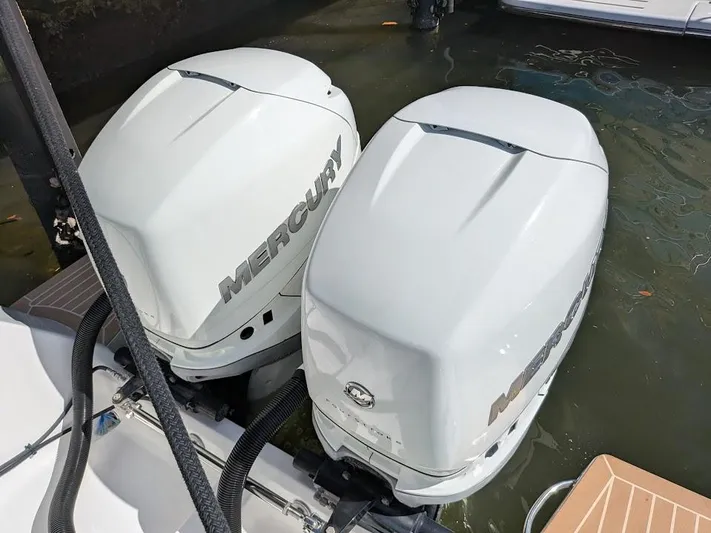  Yacht Photos Pics Twin Mercury outboard motors on a 2017 Intrepid 327 Center Console boat.