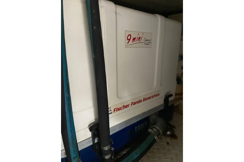 Belle La Vie Sur La Mer Yacht Photos Pics Fischer Panda generator in a 2001 Egg Harbor 37 Convertible boat.