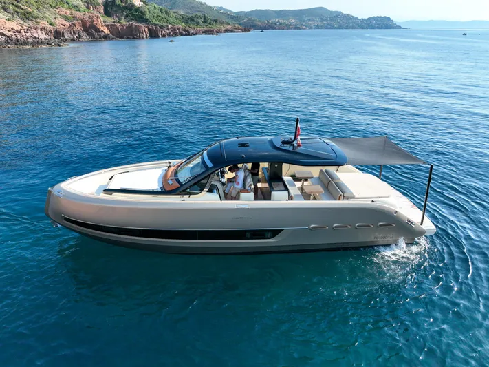  Yacht Photos Pics Invictus TT460 yacht cruising in clear blue waters, 2020 model.