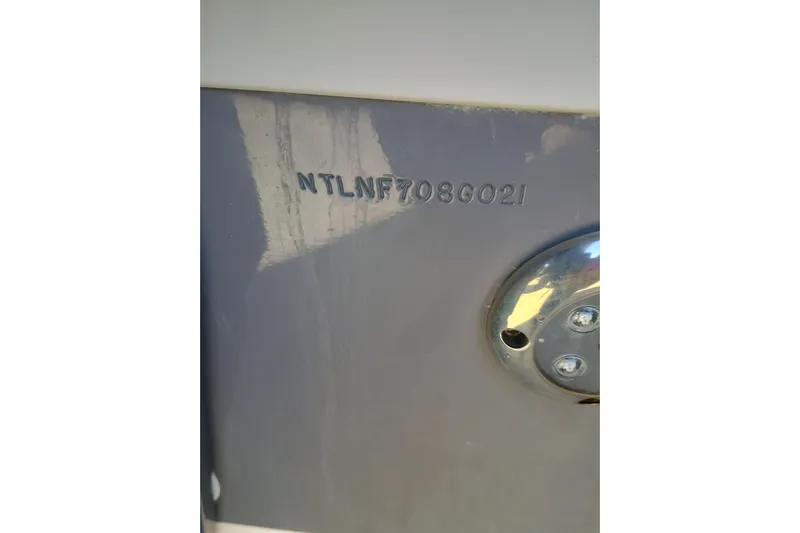 325-708 Brokerage Josh Yacht Photos Pics 2021 Grady-White Freedom 325 hull identification number (HIN) detail.