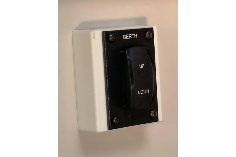 Sea Fever IV Yacht Photos Pics Switch labeled "Berth" with "Up" and "Down" options on a Catalina 355, 2022 model.