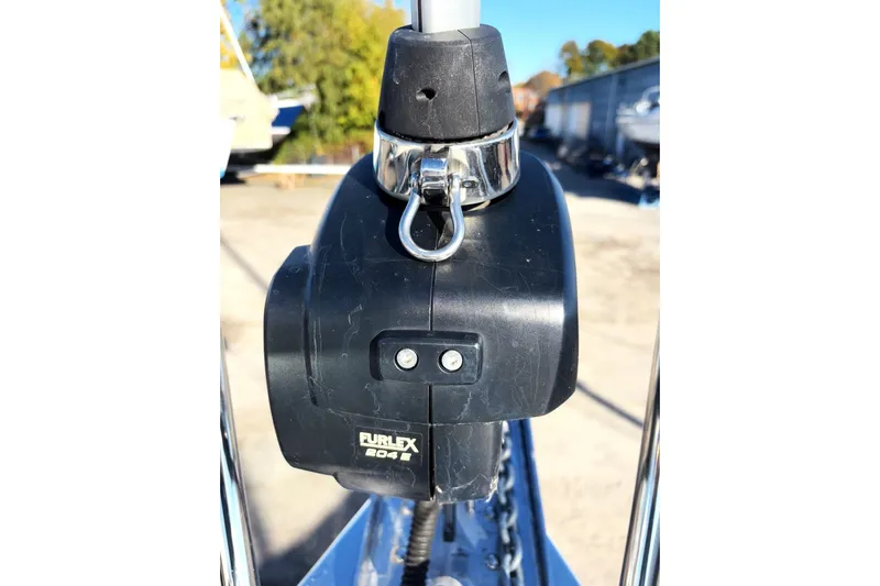 Sea Fever IV Yacht Photos Pics Furlex 204S furling system on 2022 Catalina 355 sailboat, close-up view.