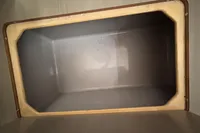 Empty storage compartment in a 2020 Leopard 45 yacht.