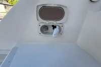 Boat deck hatch on a 2020 Leopard 45, featuring a closed compartment.
