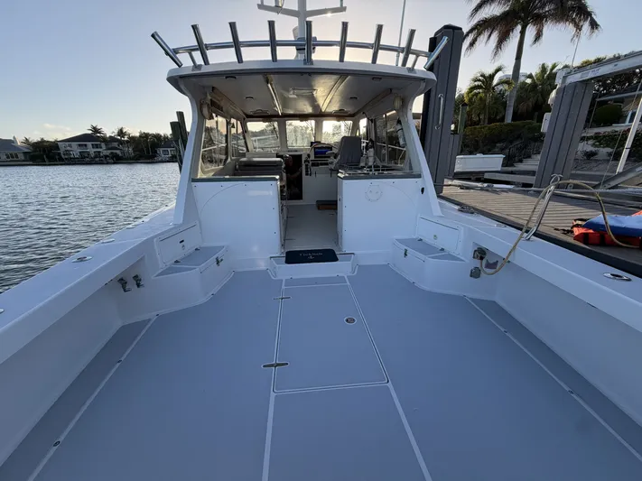 Ticklish Yacht Photos Pics True North 38 Heritage boat, 2002 model, docked.