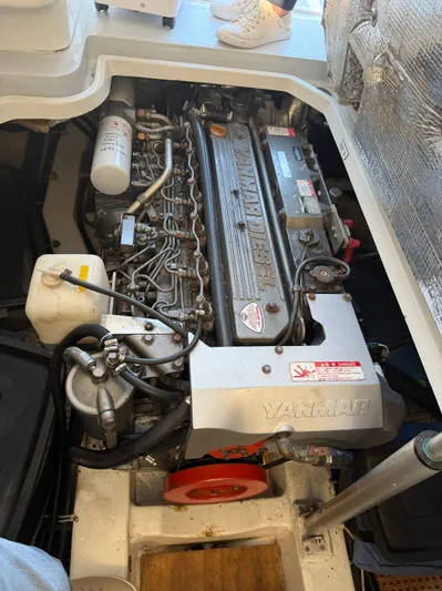 Ticklish Yacht Photos Pics Yanmar diesel engine in 2002 True North 38 Heritage boat.