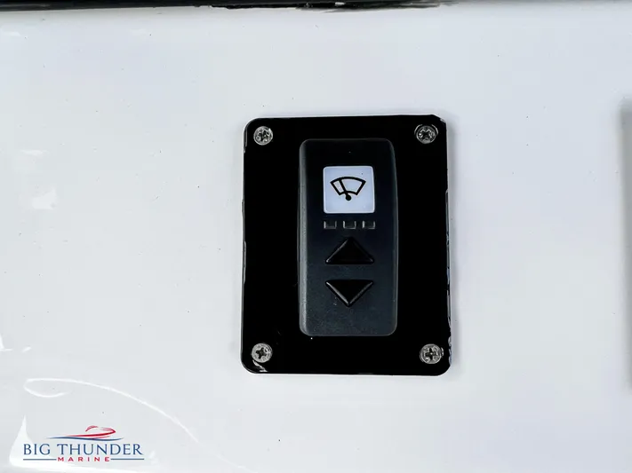  Yacht Photos Pics Control panel on a 2023 Fountain 38 TE boat by Big Thunder Marine.