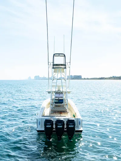 Full Attention Yacht Photos Pics 2012 Contender 39 ST boat with triple 400 engines on open water.