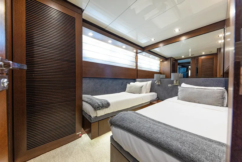  Yacht Photos Pics Luxurious cabin interior of 2008 Sanlorenzo SL88 yacht with modern design.