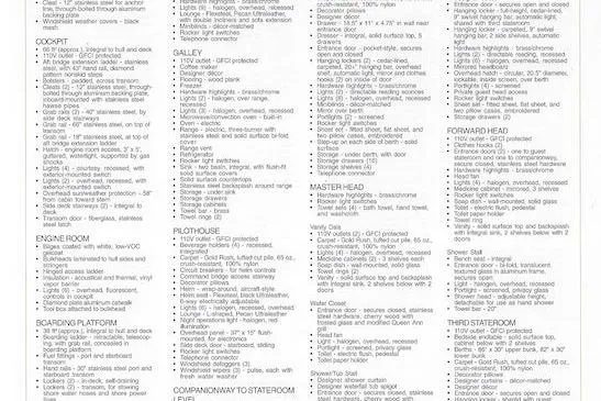 Once Around II Yacht Photos Pics 1998 Carver 530 Voyager Pilothouse specifications and features list in detailed text format.