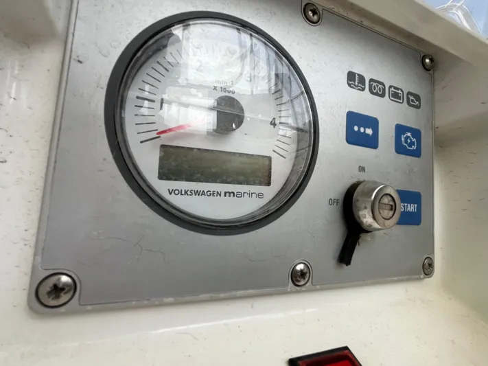 Kilimanjaro Yacht Photos Pics Control panel of a 2012 Beneteau Oceanis 58 with Volkswagen Marine gauge.