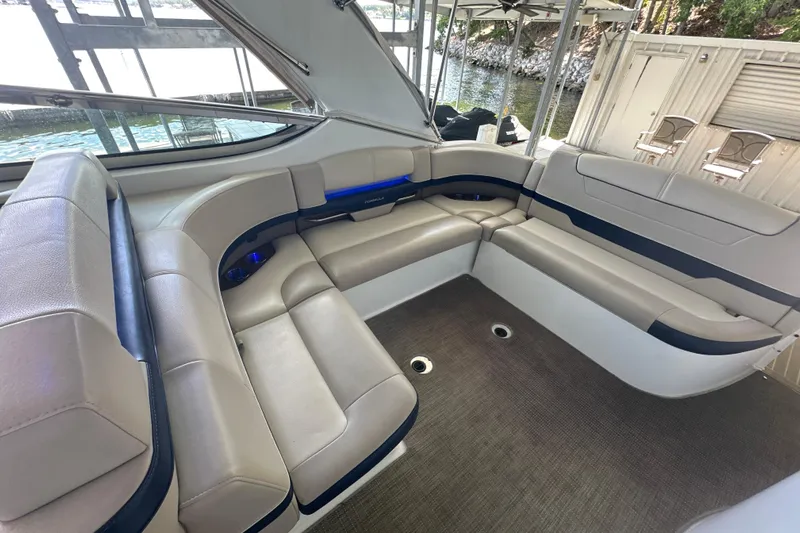 Yacht Photos Pics 2018 Formula 370 Super Sport boat interior with spacious seating and elegant design.