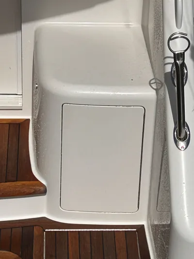 Reel Blessed Yacht Photos Pics Viking ENC FB 2014 boat with wood and white accents.